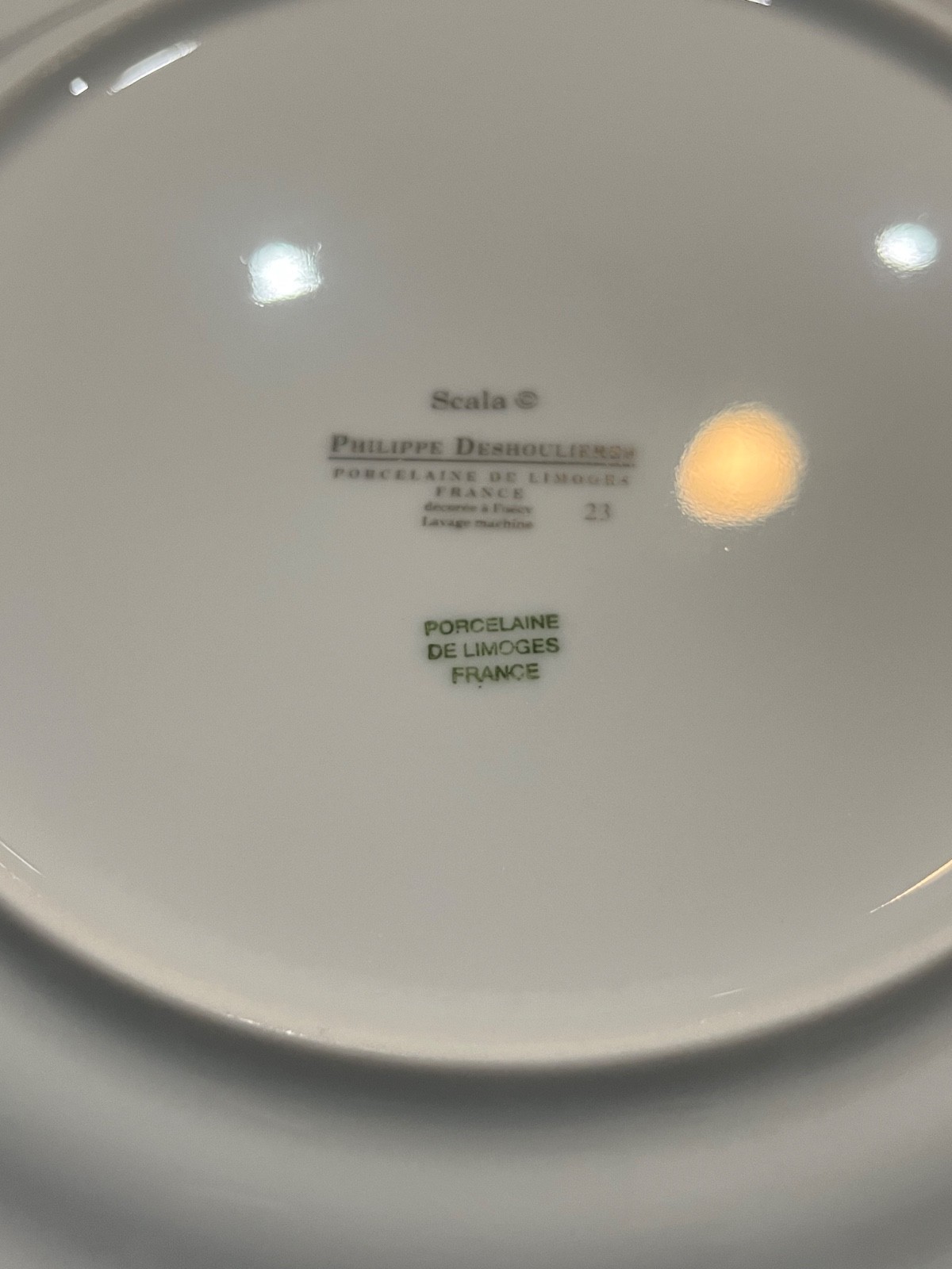 Philippe Deshoulieres Scala Blue Dinner Plate  10.5 inches