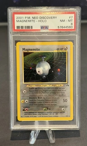 2001 Pokemon Neo Discovery English Card: PSA 8 - Magnemite Holo #7/75