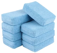 AIDEA Microfiber Applicator Pad-8Pack, Car Wash Sponge, Premium Microfiber