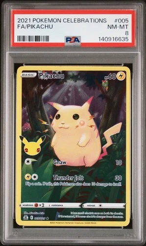 PSA 8 Pokemon TCG Pikachu 005/025 Celebrations Holo