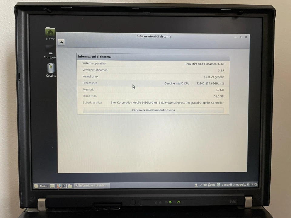 IBM ThinkPad R60 Intel Centrino Duo T2300 1.66GHz X2 2GB RAM 60GB HDD - Immagine 2 di 4