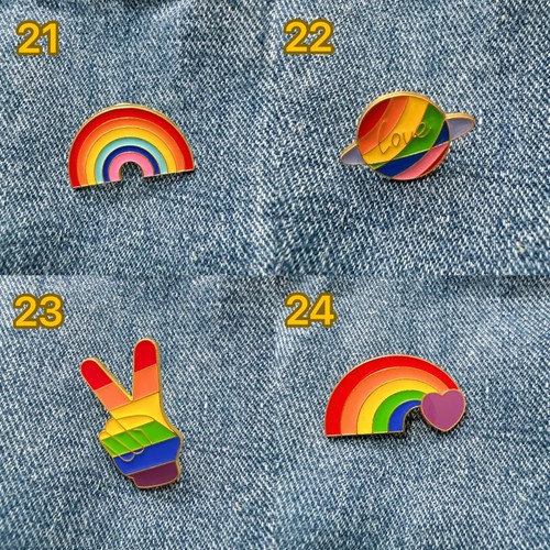 LGBTQ+ Rainbow Pride Emaille Pin (37 Styles) - Emaille Brosche Pride Month Geschenk - Bild 30 von 46