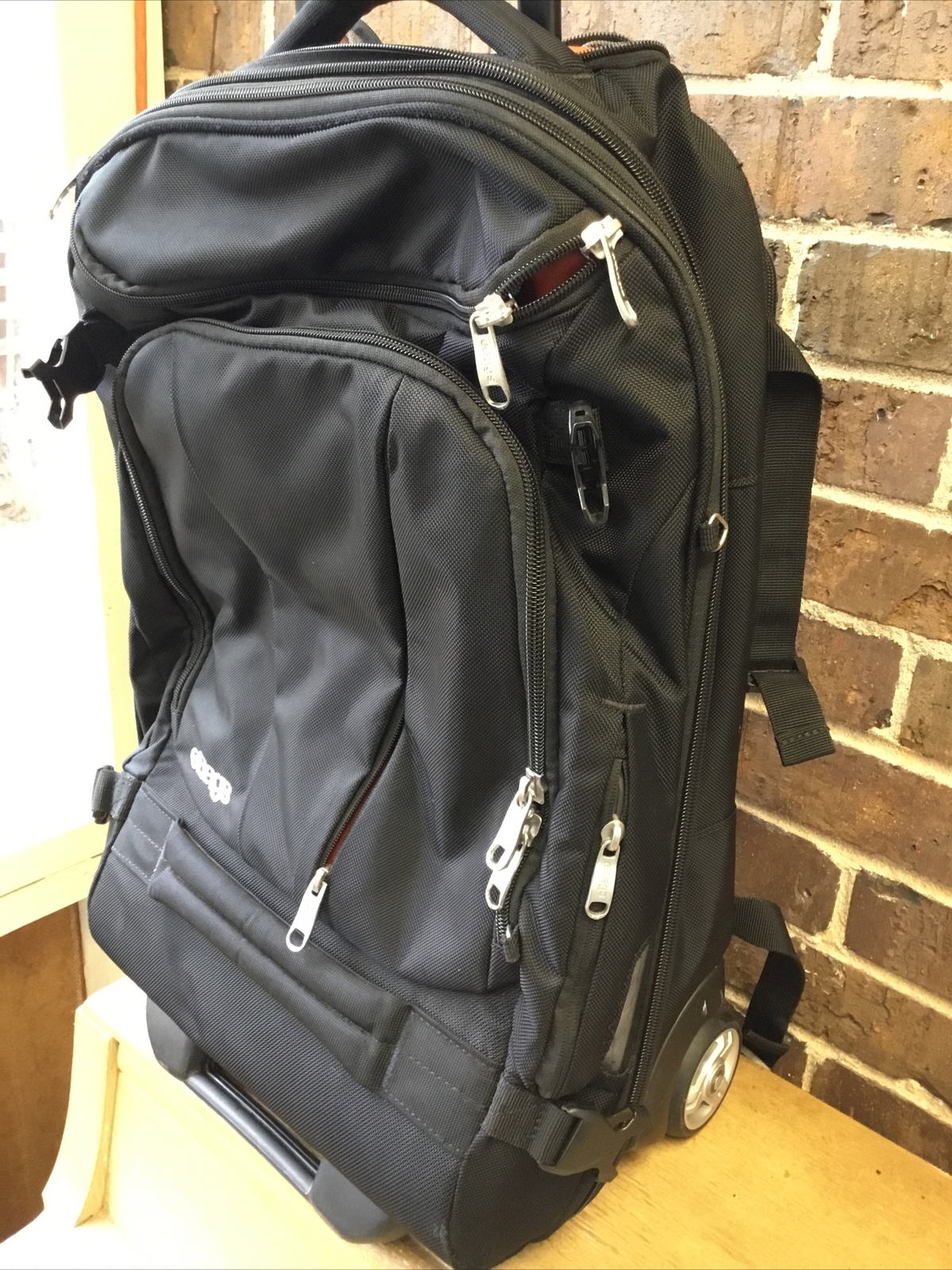 Ebags Mother Lode Rolling Travel Backpack 22" Black Wheeled Luggage New In Box eBay