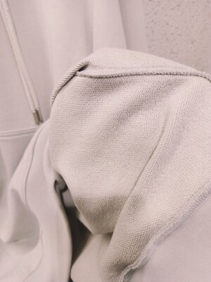 DRIES VAN NOTEN DOUBLE DRAWSTRING OVERSIZED HOODIE in GREY