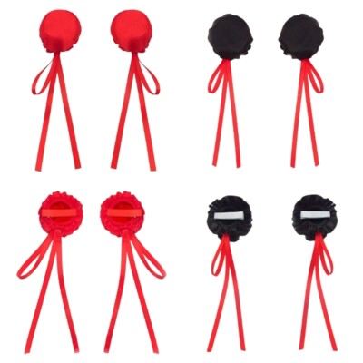 Stylish Ne Zha Hair Ties Hairpiece Cosplay Costume Black Buns Headpiece