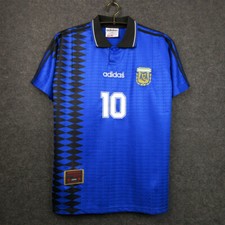 MAGLIA CALCIO RETRO ARGENTINA AWAY 1994 10 MARADONA WORLD CUP MONDIALE DIEGO