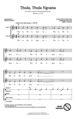 Thula, Thula Ngoana 2-Part Sheet Music