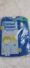 Vtg Kmart Toddler Blanket Sleeper Footie Pajamas Blue Size Large 28-32 Lbs NOS