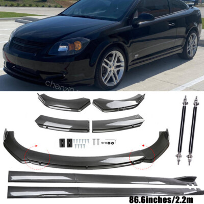Carbon Style Front Bumper Lip Splitter Spoiler+Strut Rod for Chevrolet Cobalt SS