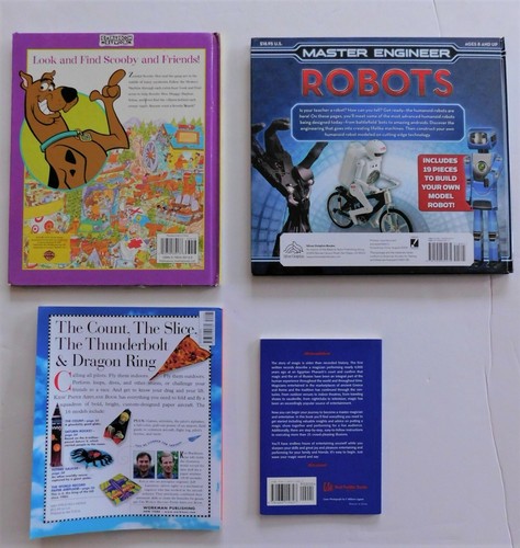 Childrens Activity Book Lot:Scooby-Doo Look and Find-Paper Airplane-Robots-Magic - Picture 2 of 3