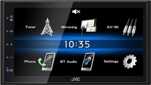 JVC 2 DIN Digital Autoradio Bluetooth USB für Ford S-Max 2006-2007 schwarz - Afbeelding 3 van 5