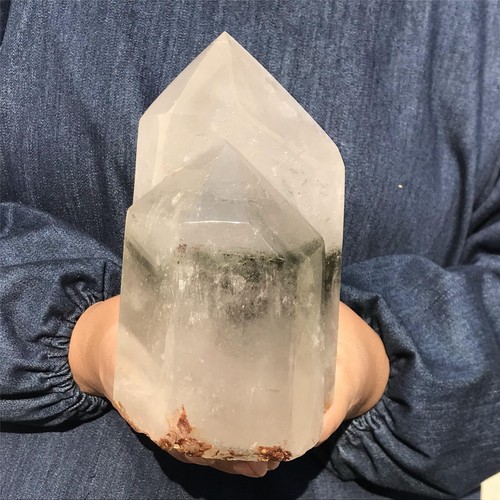 2,4 kg Natürliche Geistersäulen Quarz Obelisk Kristall Mineral Präparat Reiki - Bild 7 von 12