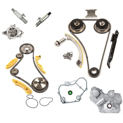 Timing Chain Kit Oil Pump Kit VCT Selenoid Actuator Gear Fits Chevy GM 2.4L 2.2L