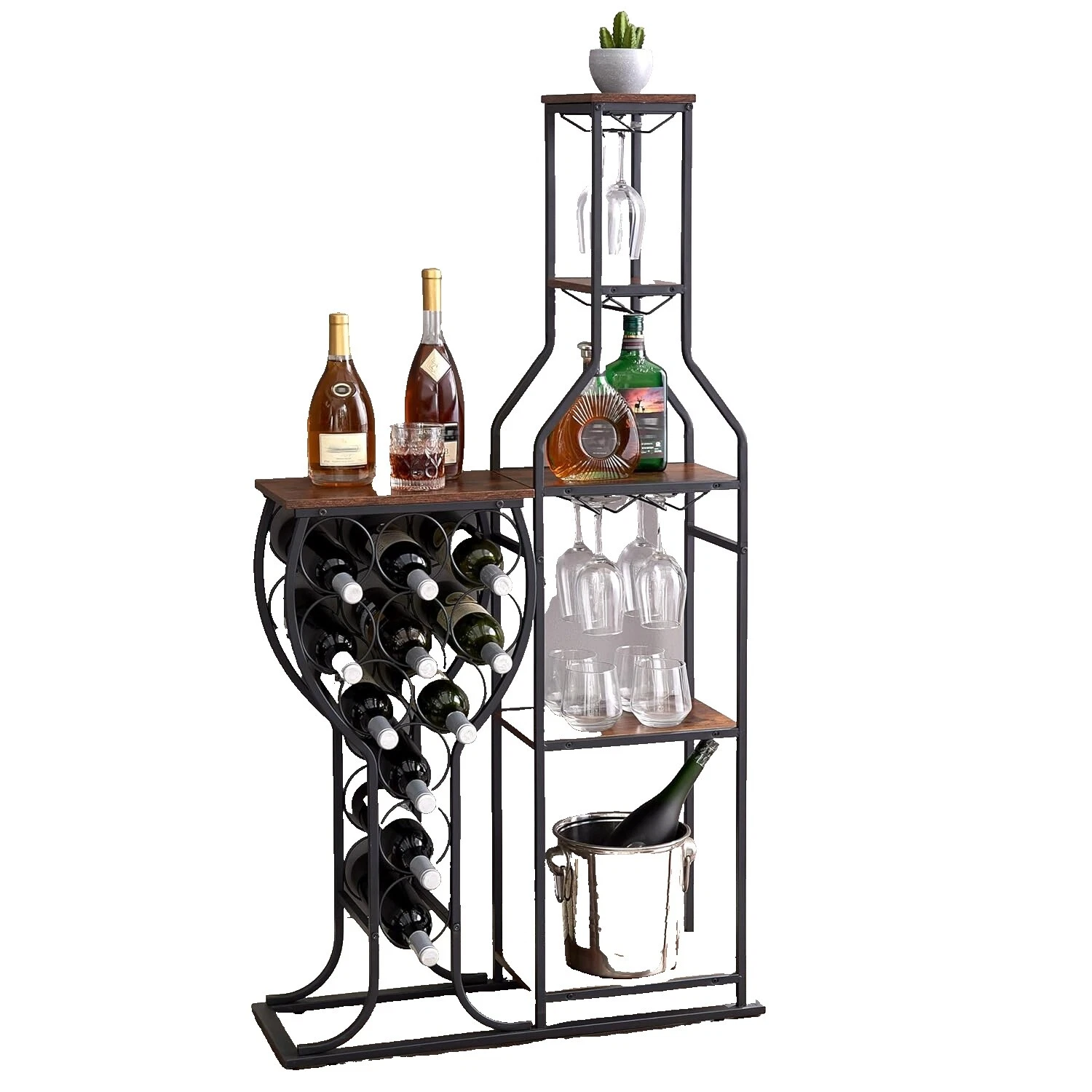Wood Freestanding Wine Racks & Bottle Holders