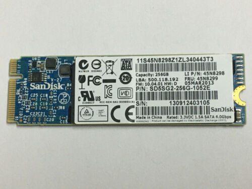 SSD 256GB SD5SG2-256G-1052E Lenovo GENUINE LABELED for Thinkpad X1 Carbon Laptop