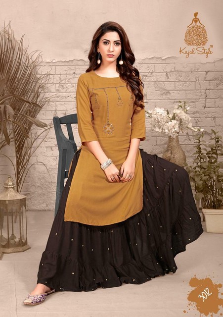 Indian Kurta with Bottom Skirt Kurti Dress Set Women ...
