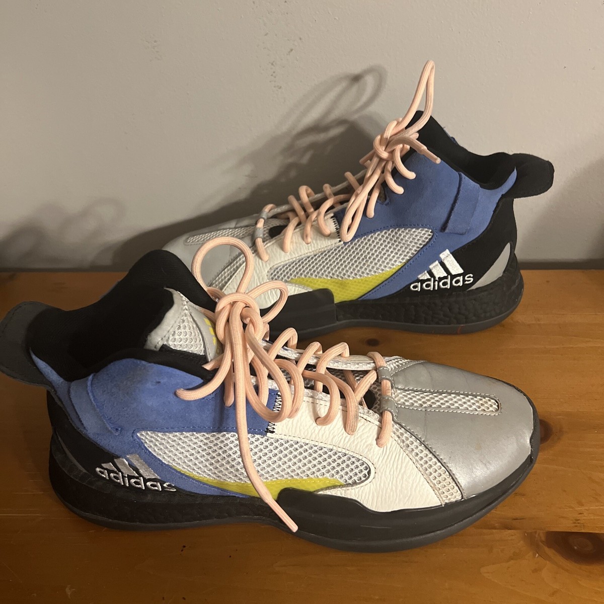 Adidas Men’s Trifecta core Sneakers Gray. , Pink & Yellow Athletic Size 10 1/2 Size 10 - Adidas Trifecta Core Black for sale online | eBay main image 2