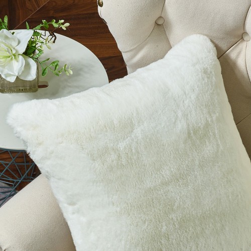 2X Throw Decorative Throw Pillow Covers Luxury Soft Heavy Faux Fur Cushion Cases - Picture 2 of 206