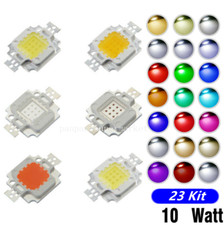 10W High Power LED Chip 9-12V Cool Warm White Yellow RGB Red Green Blue