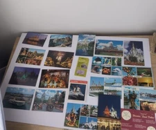 Vintage Disney World Post Cards, Sea World Post Cards And Mini Photo Album