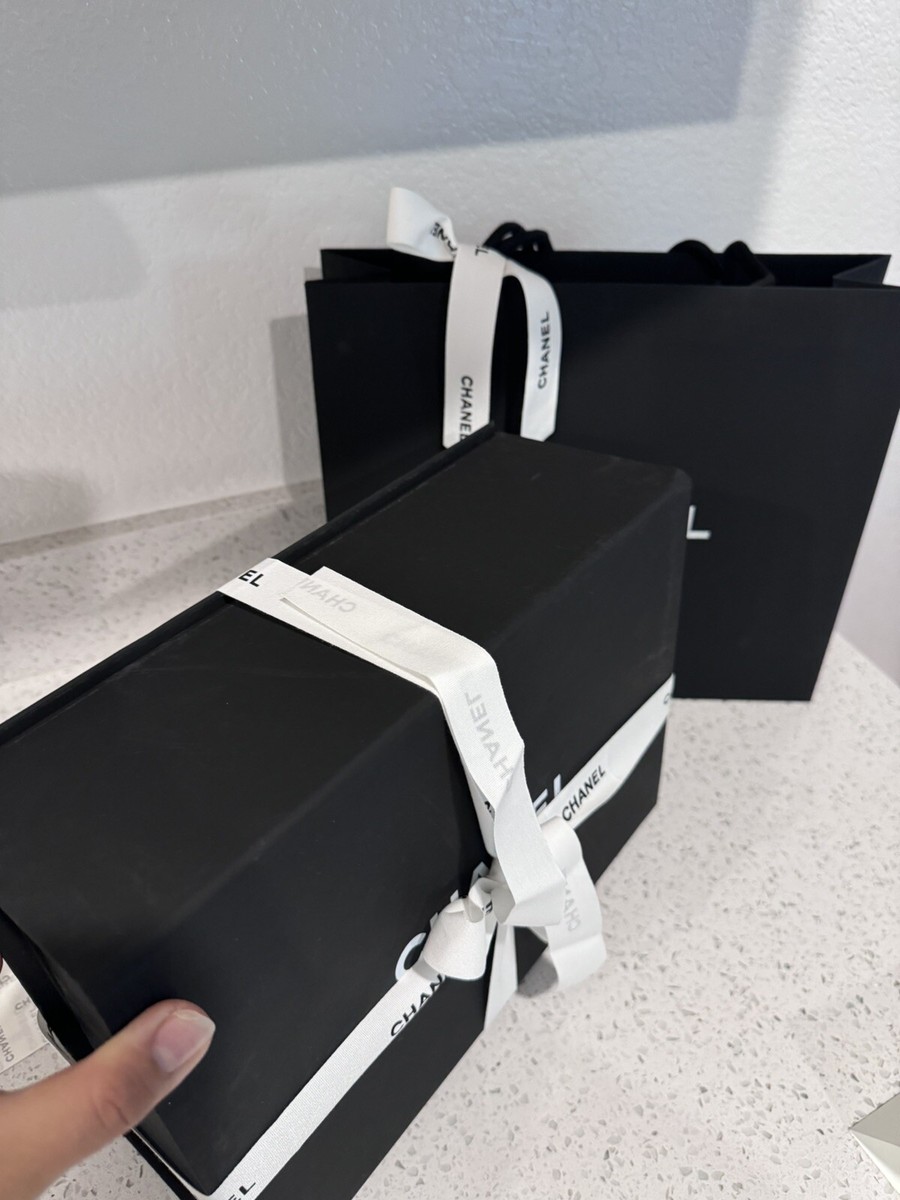 Magnetic CHANEL Box Empty Gift Box 12” X 8” X 4” With Shopping Bag