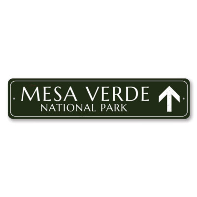 Park Directional Arrow Sign, Personalized National Park Aluminum Metal Sign