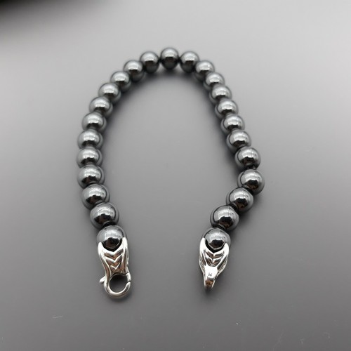 David Yurman Men's Spiritual Beads Bracelet Hematite Sterling Silver size 8.5 in - Picture 4 of 6