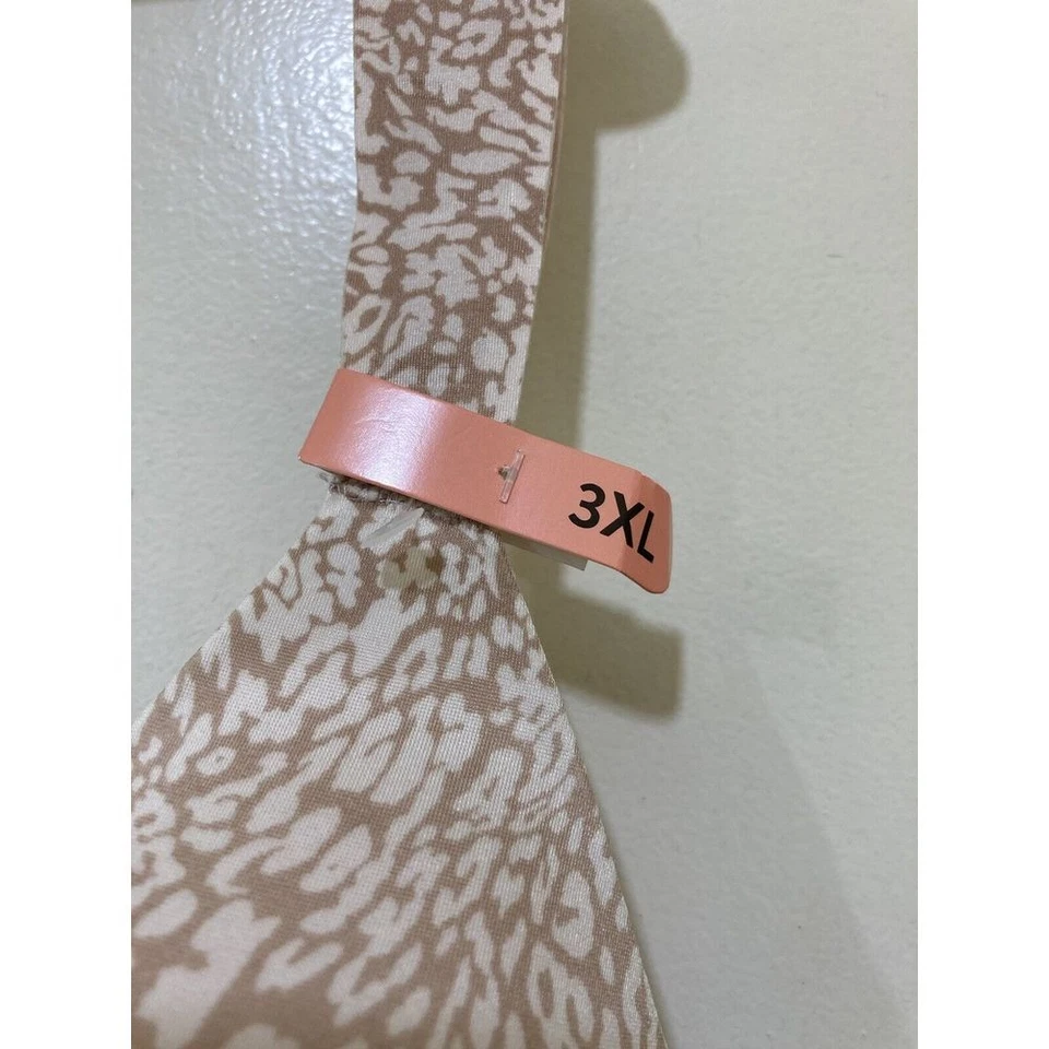 Sujetador Bali Comfort Revolution 3XL Beige Marrón Estampado Animal Sin Alambres Soporte Suave Foto 3 de 4