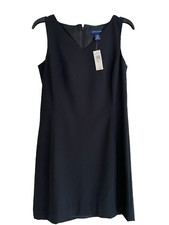 Ann Taylor Black Sleeveless Sheath Dress Size 8 Brand New