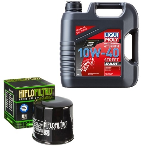 Hiflo ÖLfilter Set Lm 10W-40 Race 4L FüR Triumph Street Triple 765 S Abs HD01 18-image