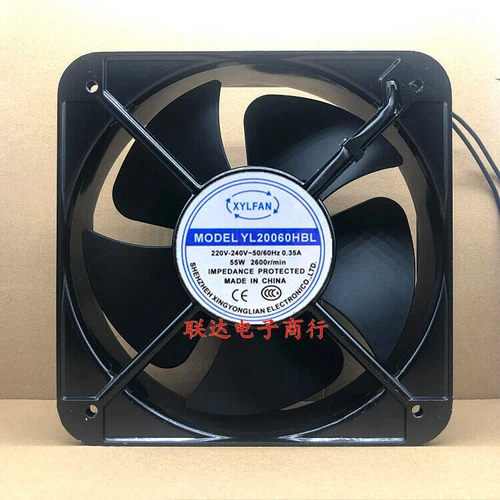 XYLFAN MODEL YL20060HBL 220V 55W cooling fan 1pc