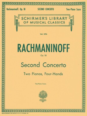 Rachmaninoff Concerto No. 2 in C Minor Op 18 Schirmer Piano Duet NEW 050260230