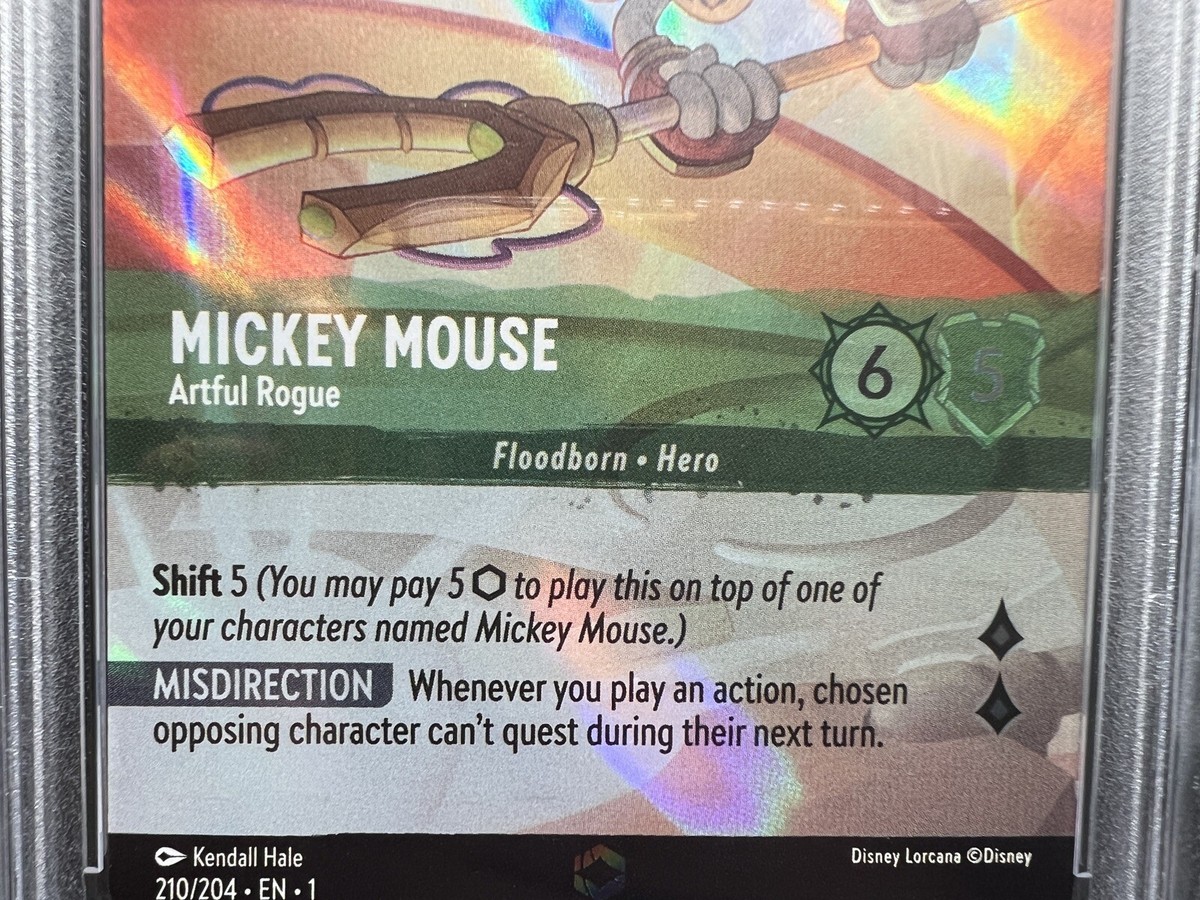 PSA 9 - Disney Lorcana Mickey Mouse Artful Rogue Enchanted
