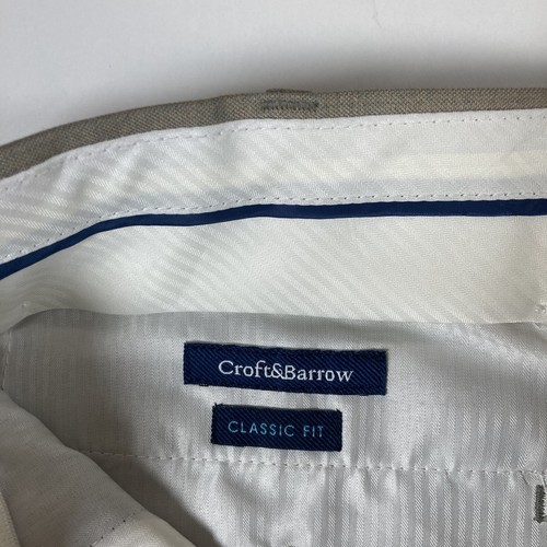NEW Croft & Barrow Comfort Dress Pants 33x30 Classic Fit Pleated Straight Cuff - Picture 8 of 9