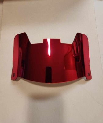 CHROME MIRRORED Full Size Football Visors with Clips FOR DISPLAY PURPOSES ONLY