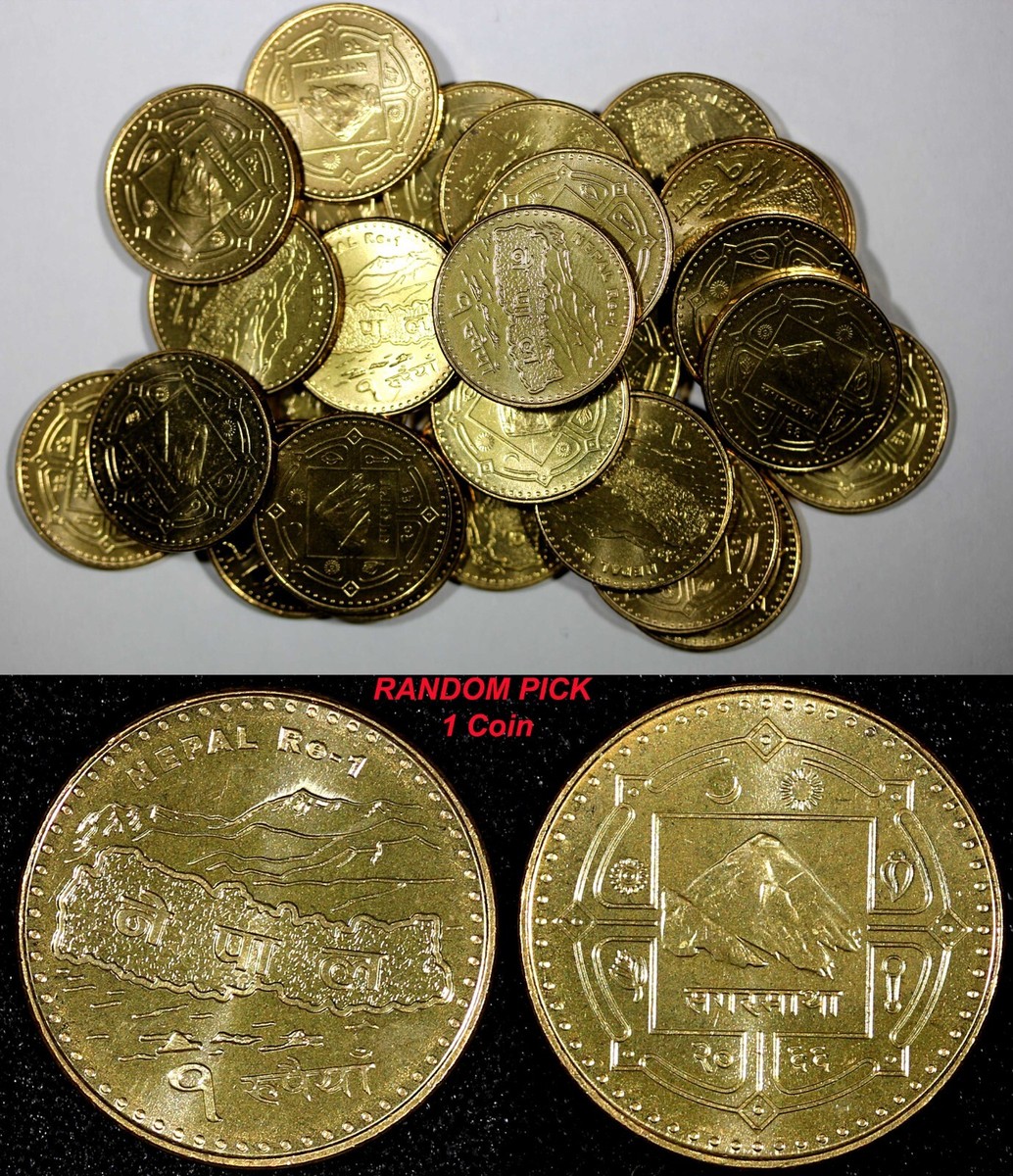 Nepal Republic coinage 2066 (2009) Rupee GEM BU KM# 1204 RANDOM