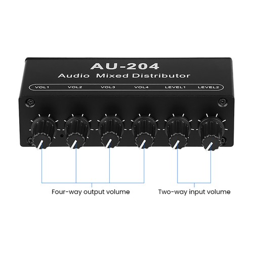 DC 5V-15V 2Way 4Way Input 1Way Output 3.5mm Stereo Audio Signal Mixer Board Mix - Picture 6 of 7