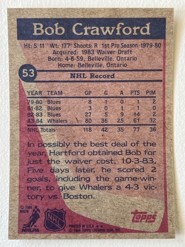 1984-85 Topps Hockey Card Pick From List !! - Picture 97 of 305