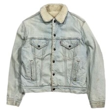 VTG LEVI'S SHERPA LINED DENIM TRUCKER JACKET SIZE 40 R MADE IN USA