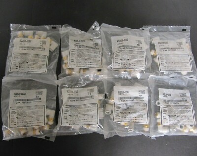 (BAG OF 10 NEW) SMC M8 90 Degree Pneumatic Fittings KQ2L08-02AS (KQL1-38)