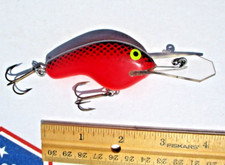 1ct TEXAS RED SHAD 4in Balsa Wood Flat Coffin Bill CRANKBAIT Bass Fishing Lures