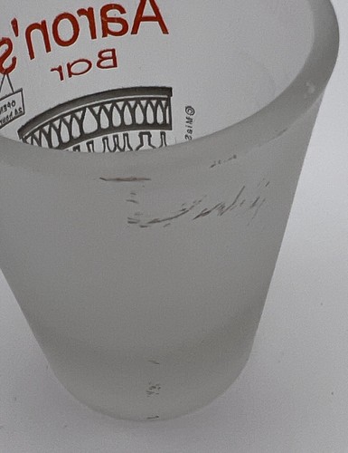 Aaron's Bar Shot Glass Sanibel Island Frosted Glass - Picture 2 of 4