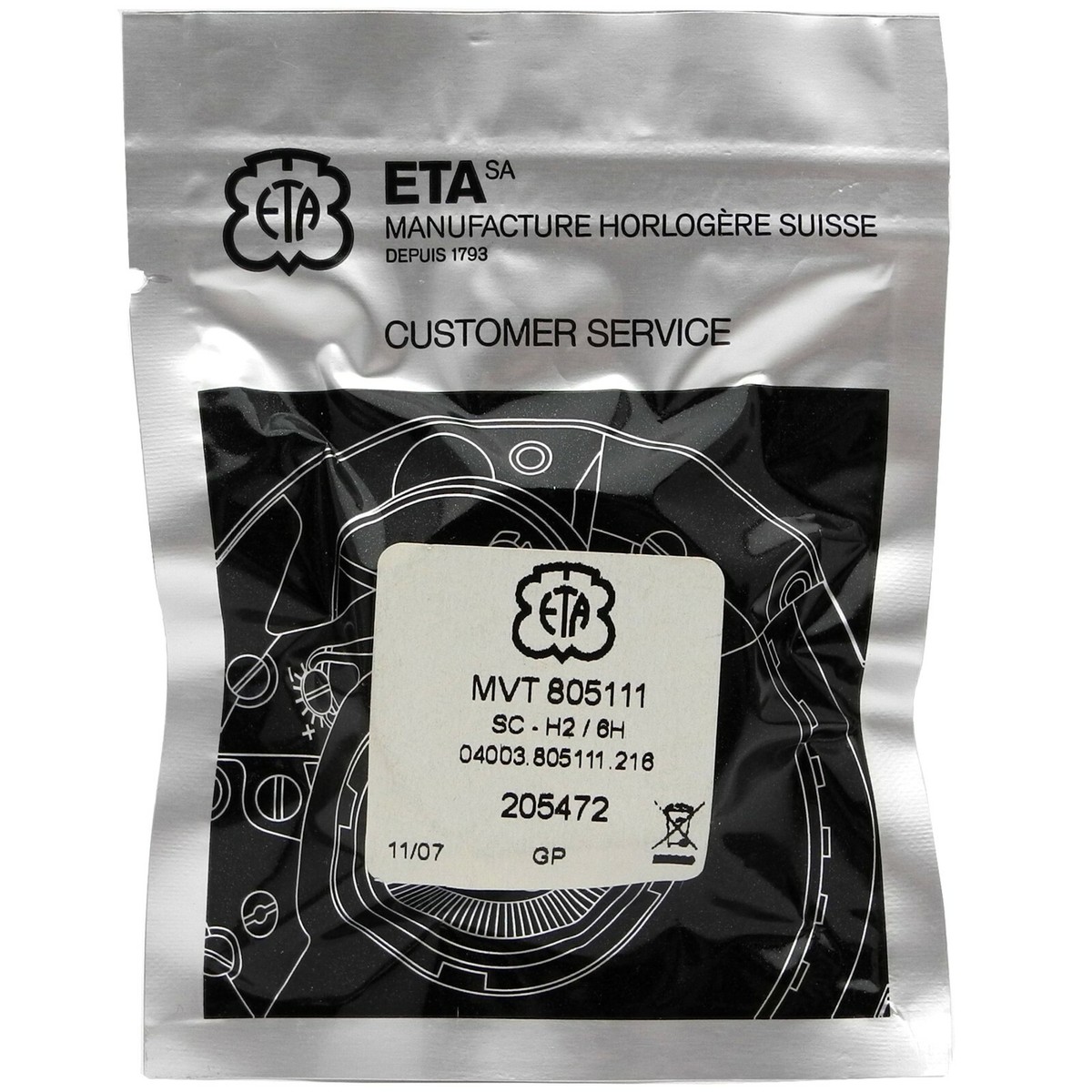 Logo Eta Sa Manufacture Sinn 203 Chronograph Titanium Automatic