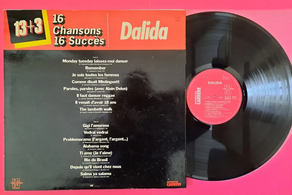Dalida LP . 16 Chansons 16 succès - Photo 2/2