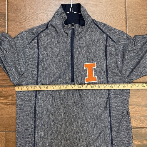 University of Illinois Fighting Illini 1/4 Zip Pullover Men's Small *READ* - Picture 3 of 9