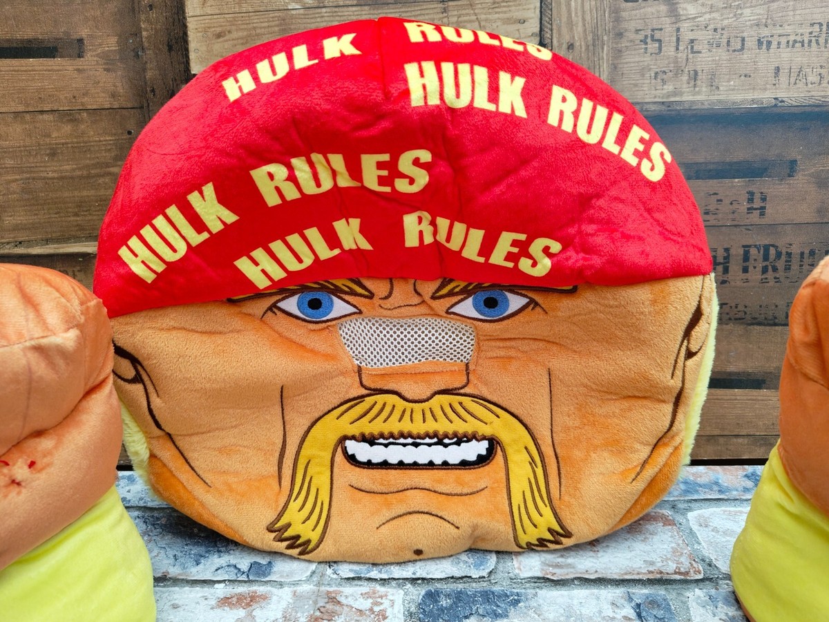WWE WWF Hulk Hogan Soft Plush Face Mask and Gloves | eBay UK