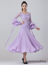 New Modern Dance Dress Women Ostrich Feather Ballroom High-end Competition Dress