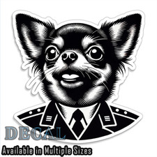 Chihuahua Dog Military Vinyl Decal Sticker Indoor Outdoor 4 Sizes