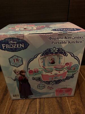 Neu verpackt Disney Frozen tragbare Küche Tragetasche 18 Stück 2 in 1