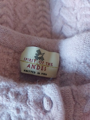 Spirit Of The Andes Baby Alpaca Lilac Cardigan Size Extra Small - Picture 3 of 5